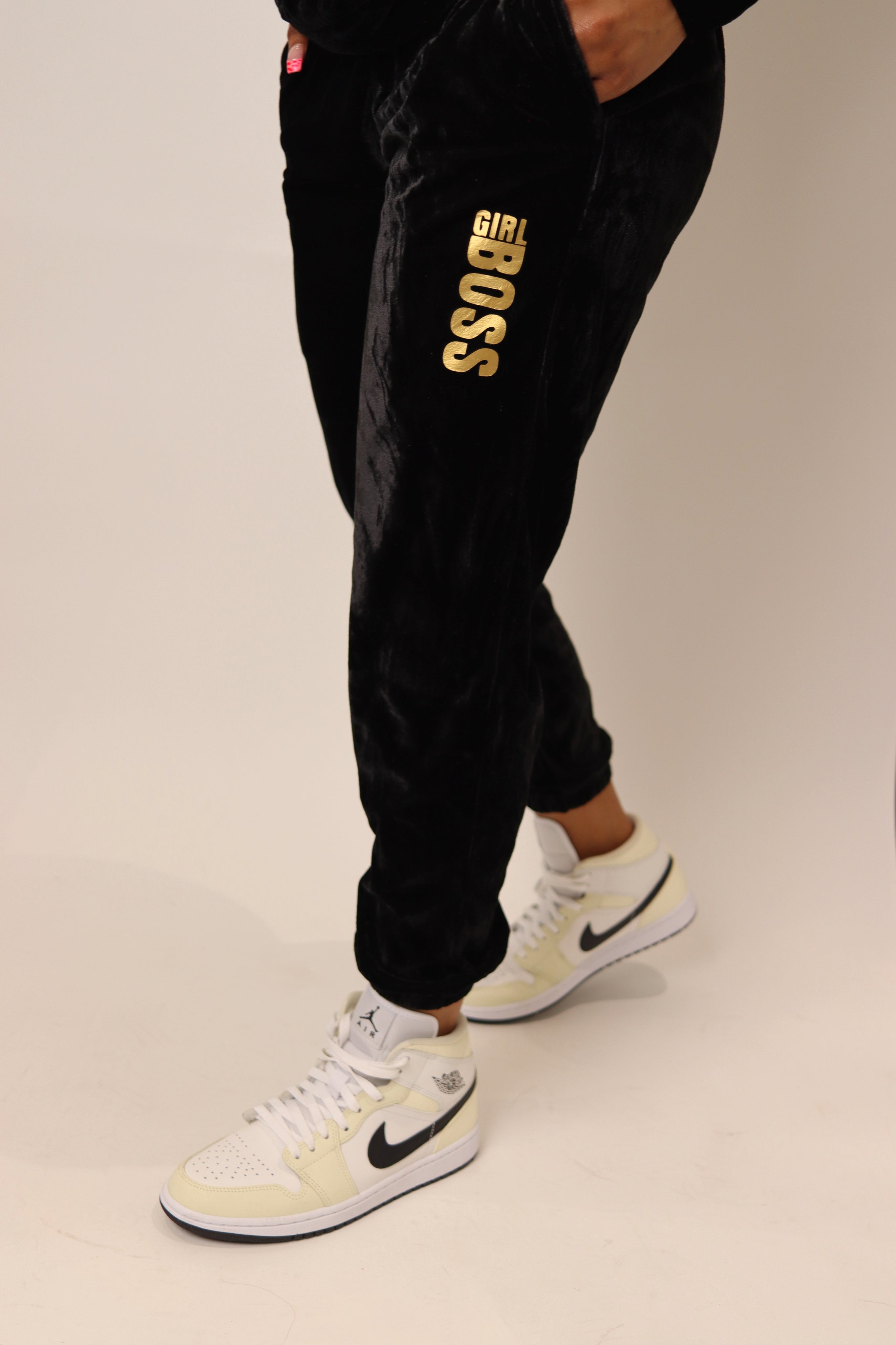 Gold Tab™ Velour Track Pants - Grey